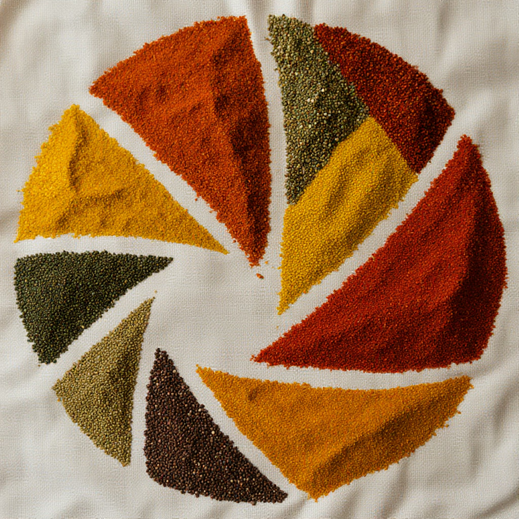 Flat lay amb espècies